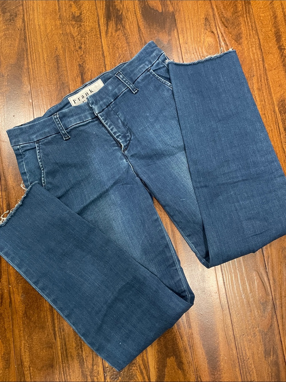 Frank & Eileen Dark Indigo Cropped Straight Jeans
